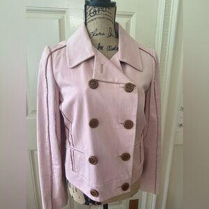 Women's Blush Pink Double-Breasted Pea Coat